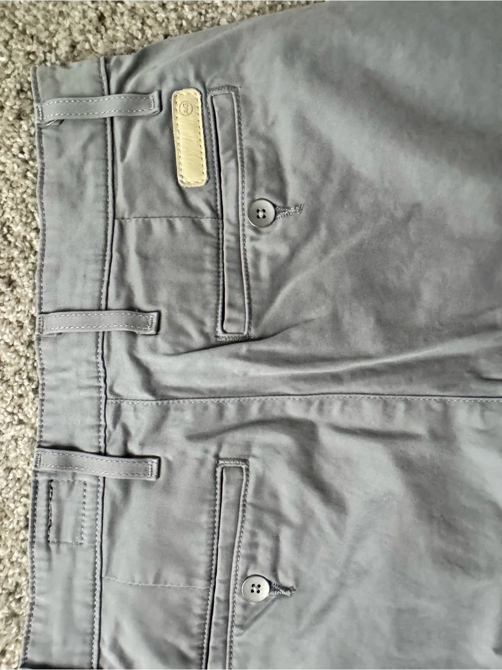 AG Adriano Goldschmied Men's Skinny Chino Pants in Light Gray